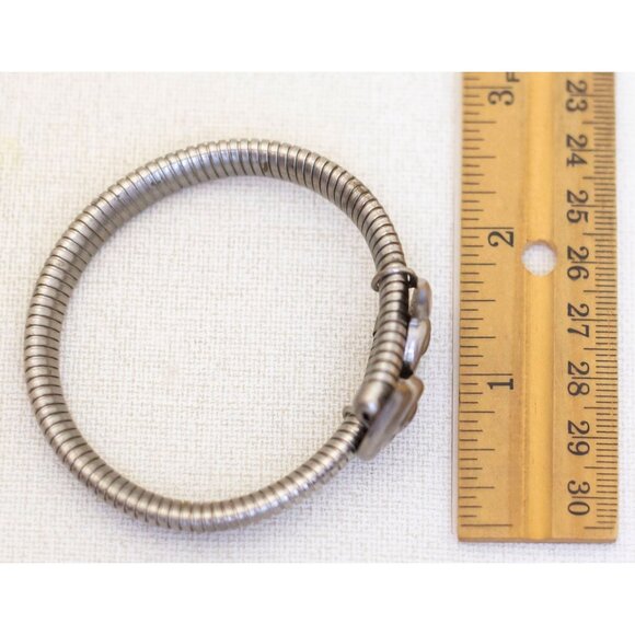 7 inch, Vintage Silver Tone Abstract Angelic Wings Bangle - AB2 - Picture 3 of 3